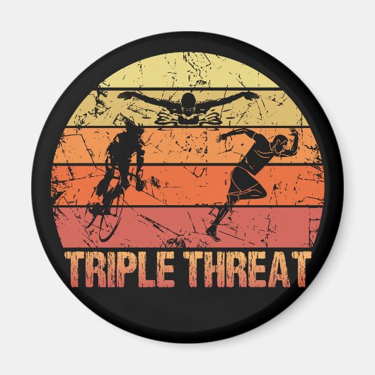 Triathlon Triple Threat  Magneet (Voorkant)