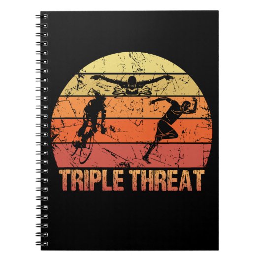 Triathlon Triple Threat  Notitieboek (Voorkant)