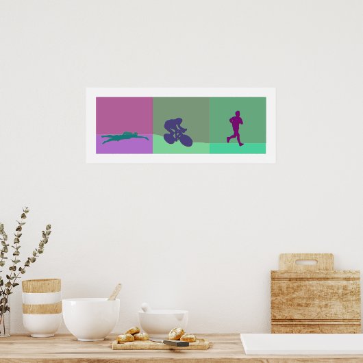 Triathlon Triptych Poster (Keuken)
