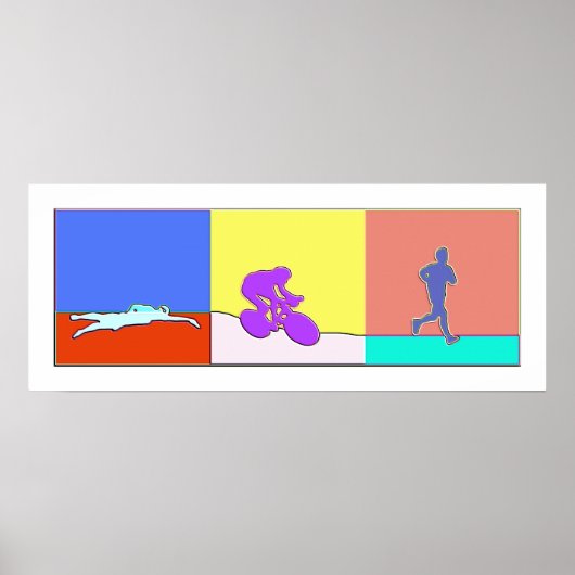 Triathlon Triptych Poster (Voorkant)