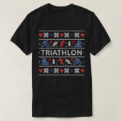 Triathlon Ugly KerstSweater Jumper T-shirt (Design voorkant)