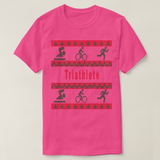 Triathlon Ugly KerstSweater T-shirt (Design voorkant)