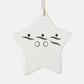 Triathlon, uniek cadeau, keramisch ornament (Rechts)