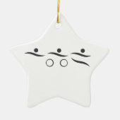 Triathlon, uniek cadeau, keramisch ornament (Voorkant)