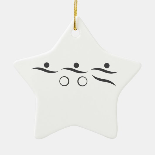 Triathlon, uniek cadeau, keramisch ornament (Voorkant)