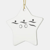 Triathlon, uniek cadeau, keramisch ornament (Links)