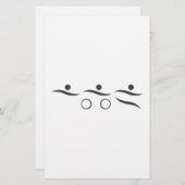 Triathlon unieke gave briefpapier (Voorkant / Achterkant)