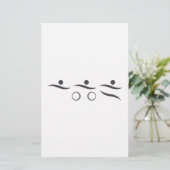 Triathlon unieke gave briefpapier (Staand voorkant)