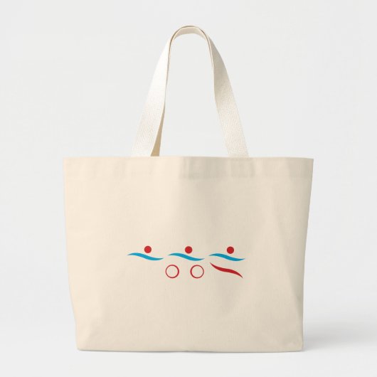 Triathlon unieke gave grote tote bag (Voorkant)
