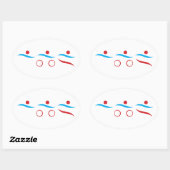 Triathlon unieke gave ovale sticker (Vel)