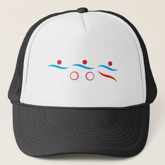 Triathlon unieke gave trucker pet (Voorkant)