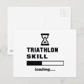 Triathlon vaardigheid Lading...... Briefkaart (Voorkant / Achterkant)