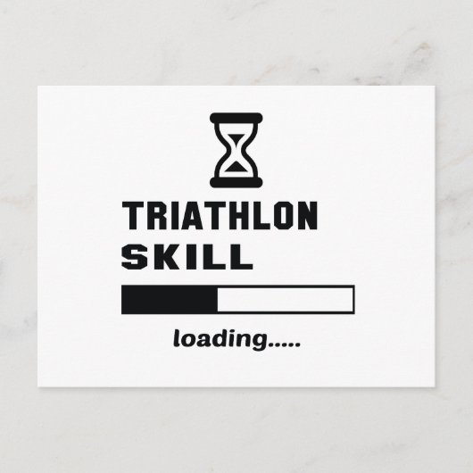 Triathlon vaardigheid Lading...... Briefkaart (Voorkant)
