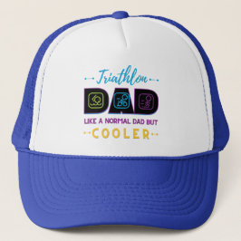 Triathlon vader, als een normale vader, maar koele trucker pet