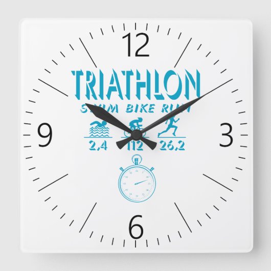 Triathlon Vierkante Klok (Voorkant)