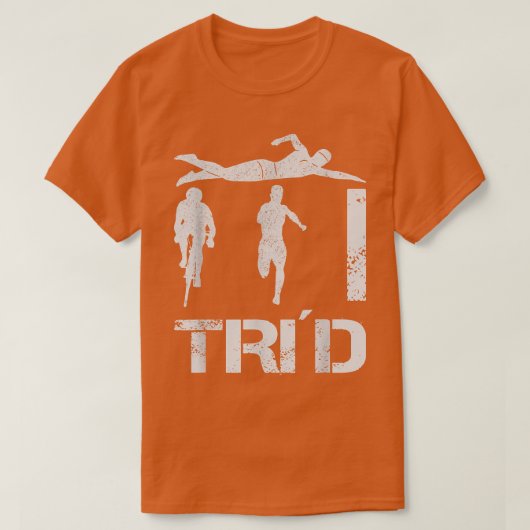 Triathlon-zwemcyclus met 1367 t-shirt (Design voorkant)