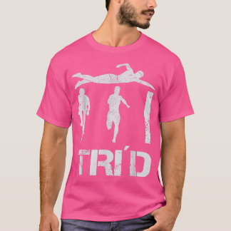 Triathlon-zwemcyclus met 1367 t-shirt