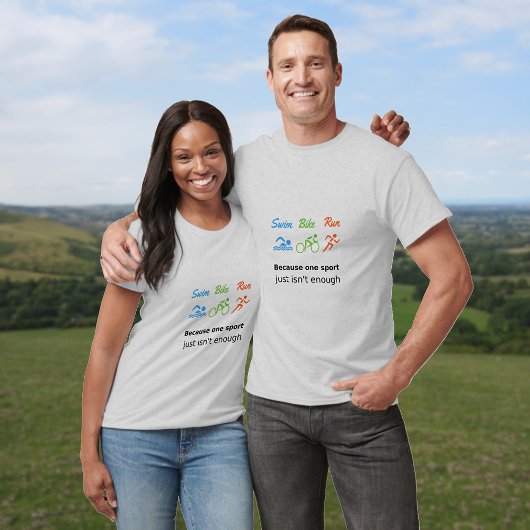 Triathlon-zwemfiets-loopwedstrijd T-shirt