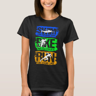 Triathlon Zwemfiets Run Fitness Sport Atleet Run T-shirt