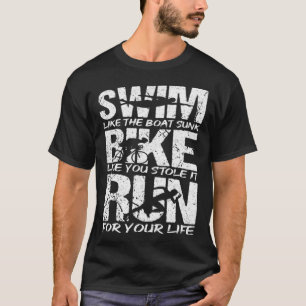 Triathlon Zwemfiets Run Fitness Sport Atleet Tri T-shirt