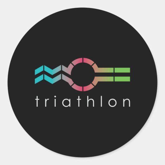 Triathlon_Zwemfiets Run Ronde Sticker (Voorkant)