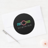 Triathlon_Zwemfiets Run Ronde Sticker (Envelop)