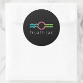 Triathlon_Zwemfiets Run Ronde Sticker (Tas)