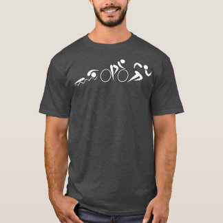 Triathlon zwemmen en fietsen voor triathl t-shirt