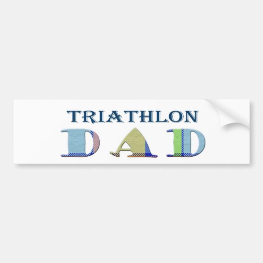 TriathlonDad Bumpersticker (Voorkant)