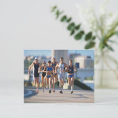 Triathloners met 5 briefkaart (Staand voorkant)