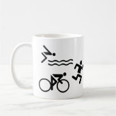 Triatholon - lopende zwemcyclus koffiemok (Links)