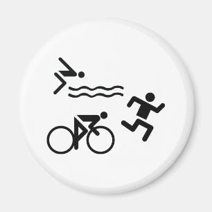 Triatholon - lopende zwemcyclus magneet