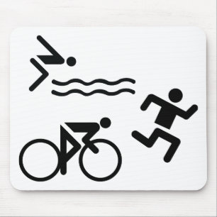 Triatholon - lopende zwemcyclus muismat