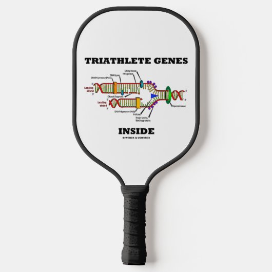 Triatlee-gen in DNA-replicatie Pickleball Paddle (Achterkant)