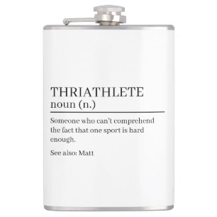 Triatleet definitie cadeau, naam definitie fles, heupfles