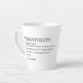 Triatleet definitie cadeau, naam definitie mok, latte mok (Linkerhoek)