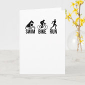 Triatleet Gifts Endurance Sports Triatlon Lover Kaart (Gele Bloem)