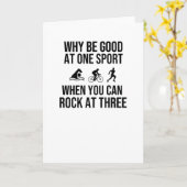 Triatleet Gifts Endurance Sports Triatlon Lover Kaart (Gele Bloem)