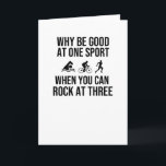Triatleet Gifts Endurance Sports Triatlon Lover Kaart<br><div class="desc">Op zoek naar een perfecte gave voor een triathlon minnaar? Haal dit gekke triathlongeschenk voor een triatleet,  die van het zwemmen,  rennen en fietsen van endurance sporten houdt. Geweldig triatleet cadeau voor Kerstmis.</div>