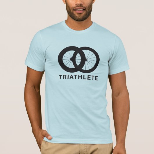 Triatleet op de triatlonrace t-shirt (Voorkant)