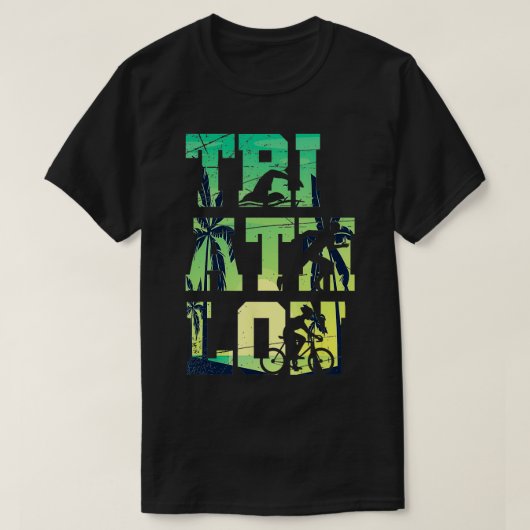Triatleet Zwemfiets Run Gift Zomer Triathlon T-shirt (Design voorkant)