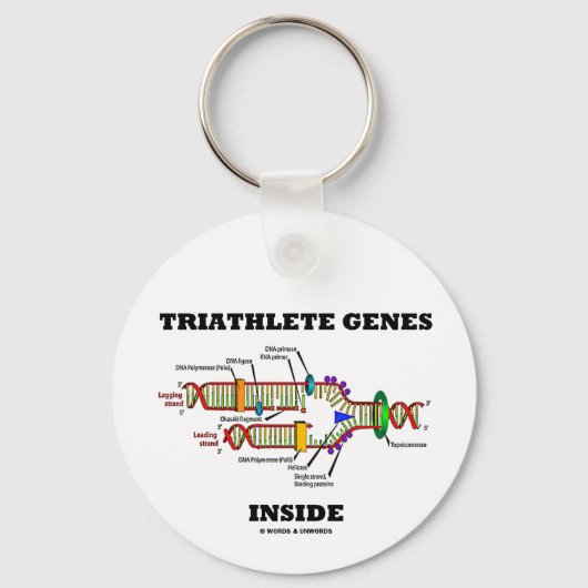 Triatleetgenen in (DNA-replicatie) Sleutelhanger (Voorkant)