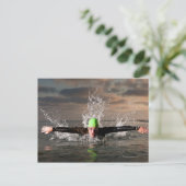 Triatlete 2 briefkaart (Staand voorkant)