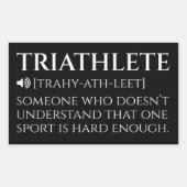 Triatlete Definition Funny Rechthoekige Sticker (Voorkant)