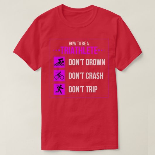 Triatlete Funny T-shirt (Design voorkant)