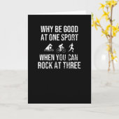 Triatlete Gifts Endurance Sports Triathlon Lover Kaart (Gele Bloem)