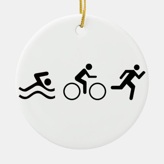 Triatlete Keramisch Ornament (Voorkant)
