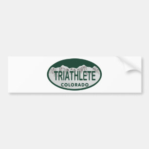Triatlete licence oval bumpersticker