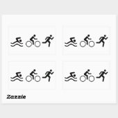 Triatlete Rechthoekige Sticker (Vel)