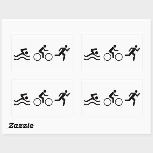 Triatlete Rechthoekige Sticker (Vel)